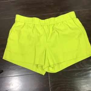 J. Crew factory pull on shorts size 8 neon